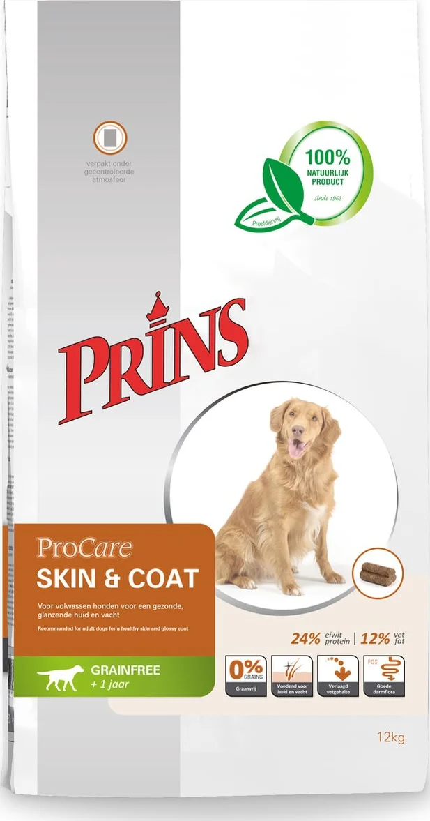 Prins ProCare Graanvrij Skin & Coat Hondenvoer 12 kg