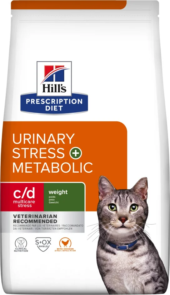 Hill's Prescription Diet c/d Multicare Stress + Metabolic Kattenvoer Droog Kip 8 kg