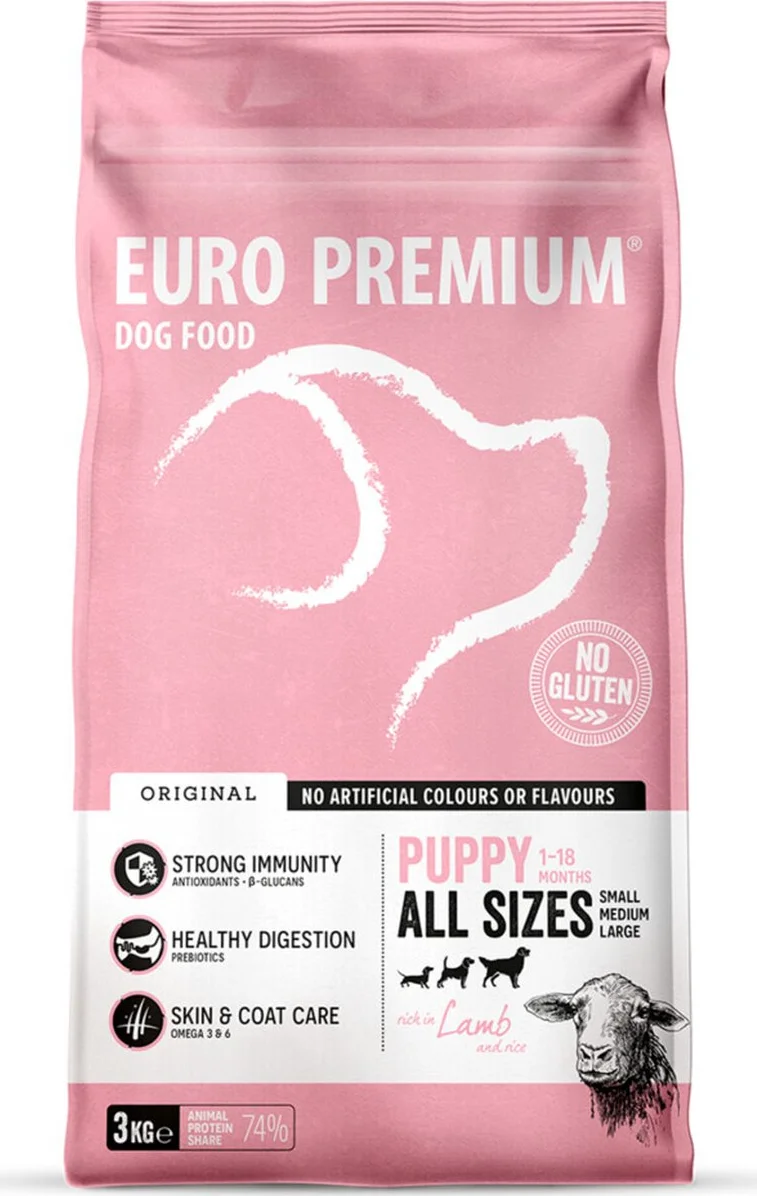 Euro-Premium Puppy Lam - Rijst 3 kg
