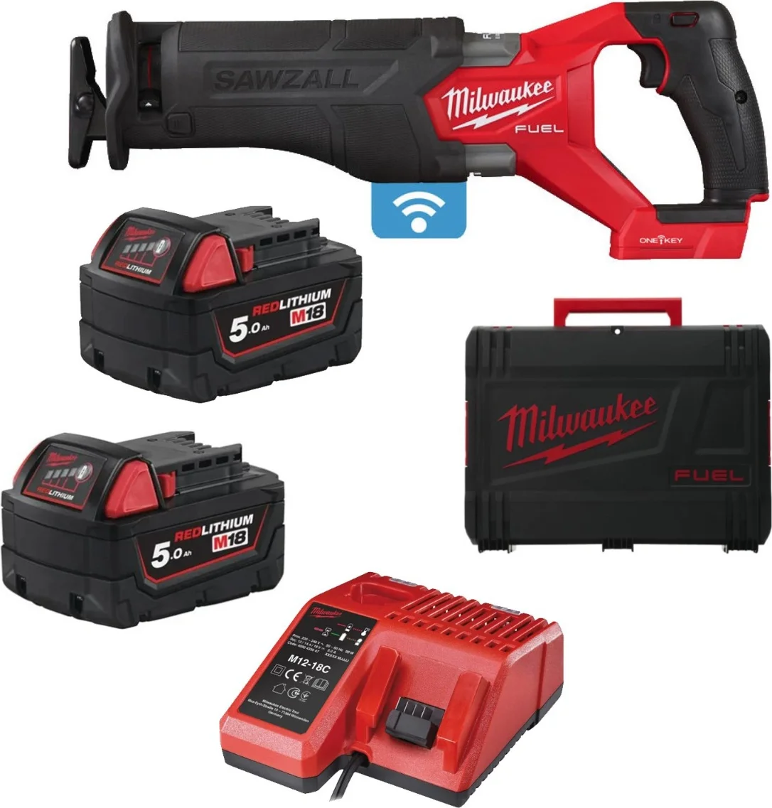 Milwaukee M18 ONEFSZ-502X Accu Reciprozaag 18V 5.0Ah in HD-box - 4933478294