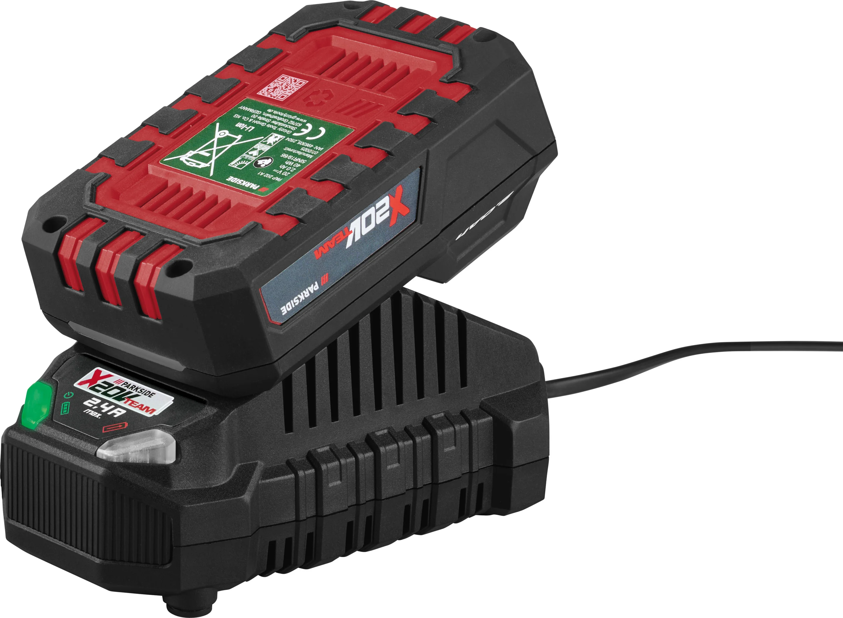 PARKSIDE Accu 20 V - 2 Ah en acculader 2,4 A