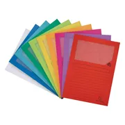 Exacompta FOREVER® Pak van 10 venstermappen 120g/m2 - 22x31cm voor A4 - Geassorteerd - 50200E