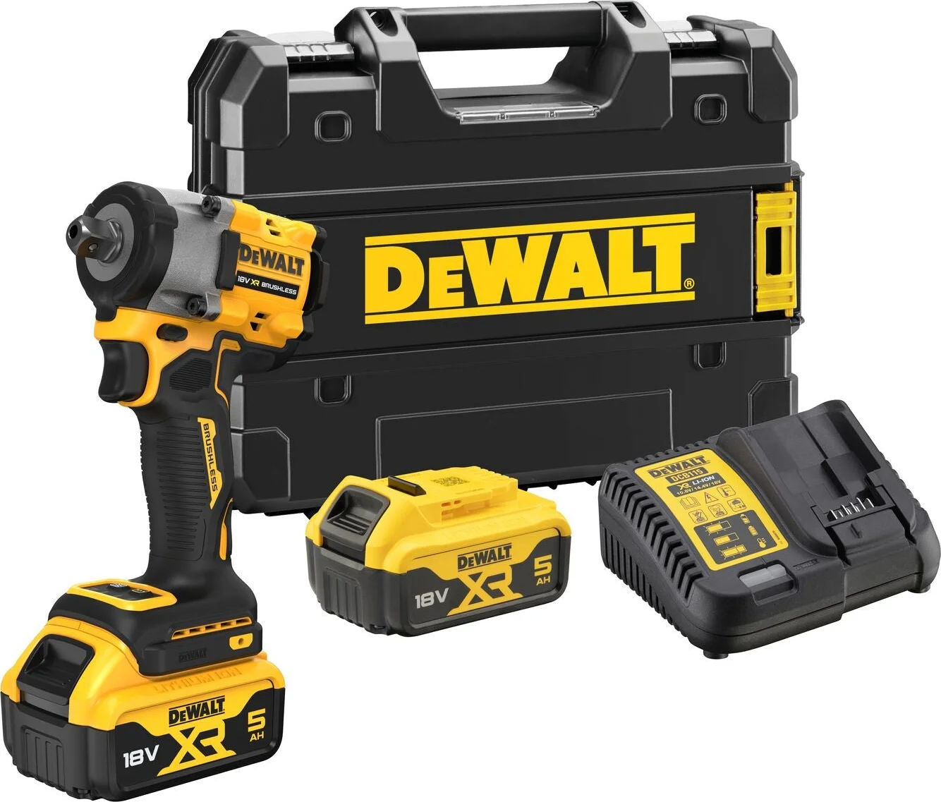 DeWALT DCF922P2T Accu slagmoersleutel 406Nm 1/2" borgpin 18V XR 5.0Ah in TSTAK