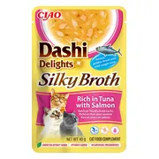 Ciao Dashi Delights Silky Broth Kattenvoer Nat Tuna & Salmon 40 gr