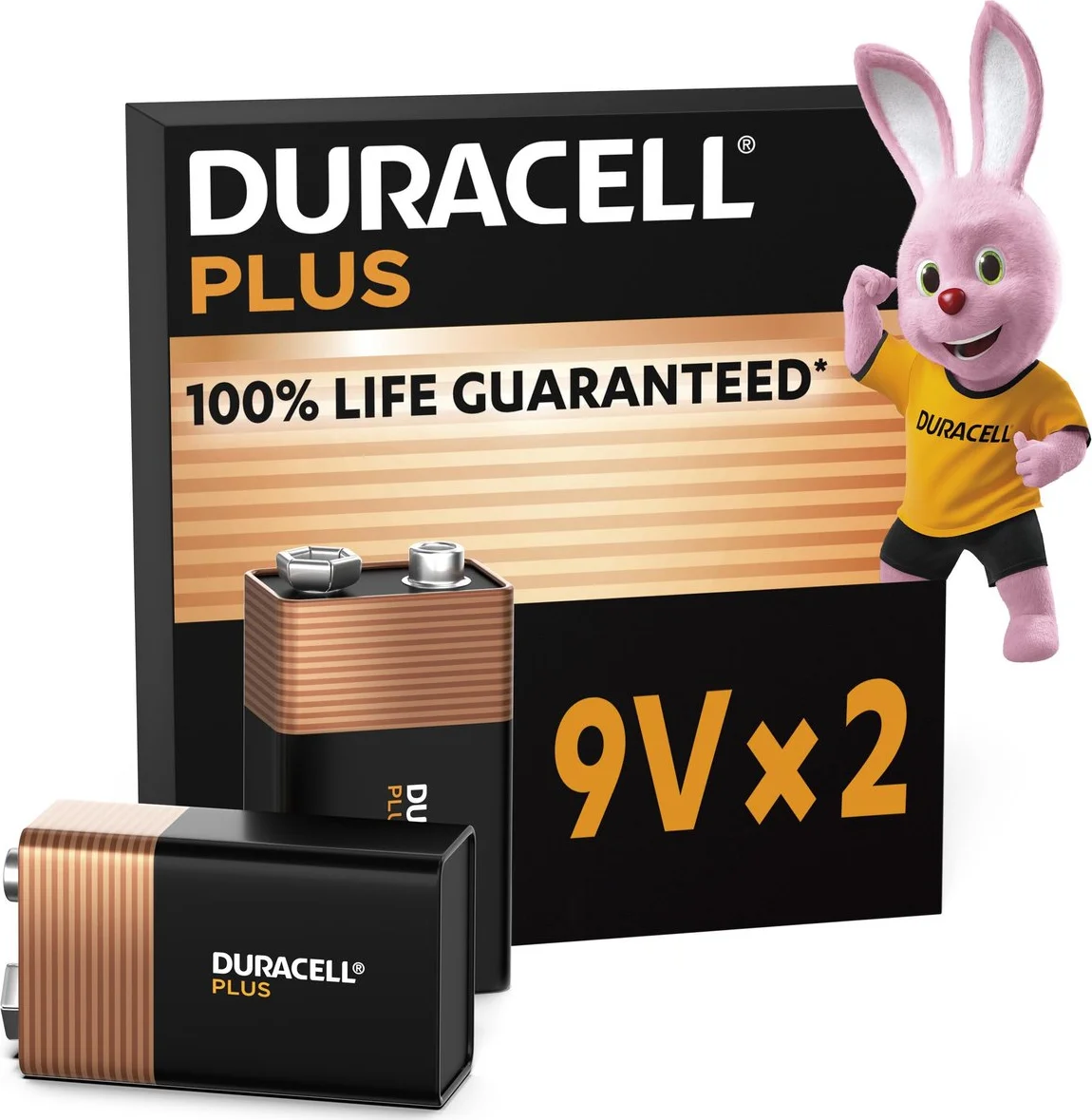 5x Duracell Alkaline Batterijen Plus 100 9V 2 stuks