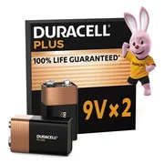 5x Duracell Alkaline Batterijen Plus 100 9V 2 stuks