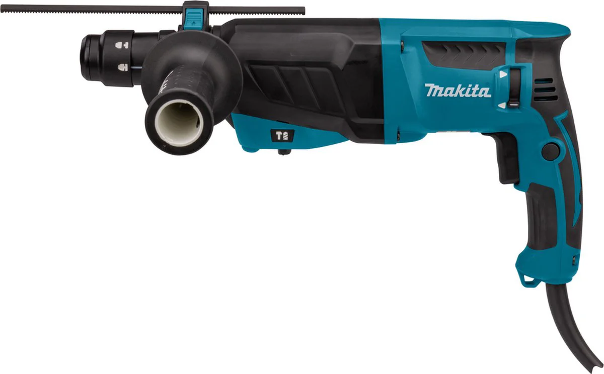 Makita HR2630TX12 Combihamer SDS-Plus 2,4J + snelwisselboorkop + 17 delige boren- en beitelset 800W in koffer