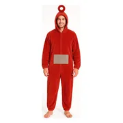KrijgHonger® - TV BABY Onesie- Rood Verkleedkostuum Volwassenen - S (140-150cm) - Onesie Pyjama - Carnavalskleding - Verkleedkleding - Teletubbie kostuum - Groepskostuum