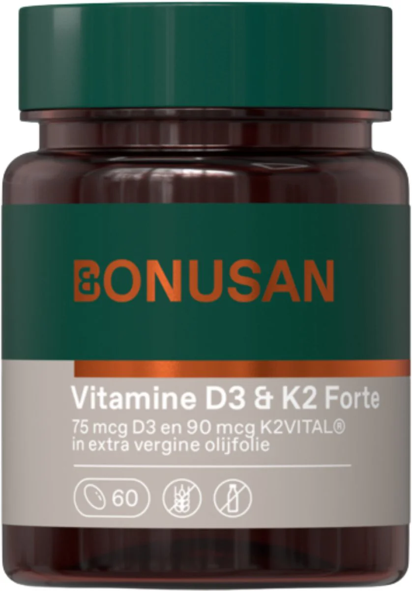 Bonusan Vitamine D3 & K2 Forte Softgels 60SG