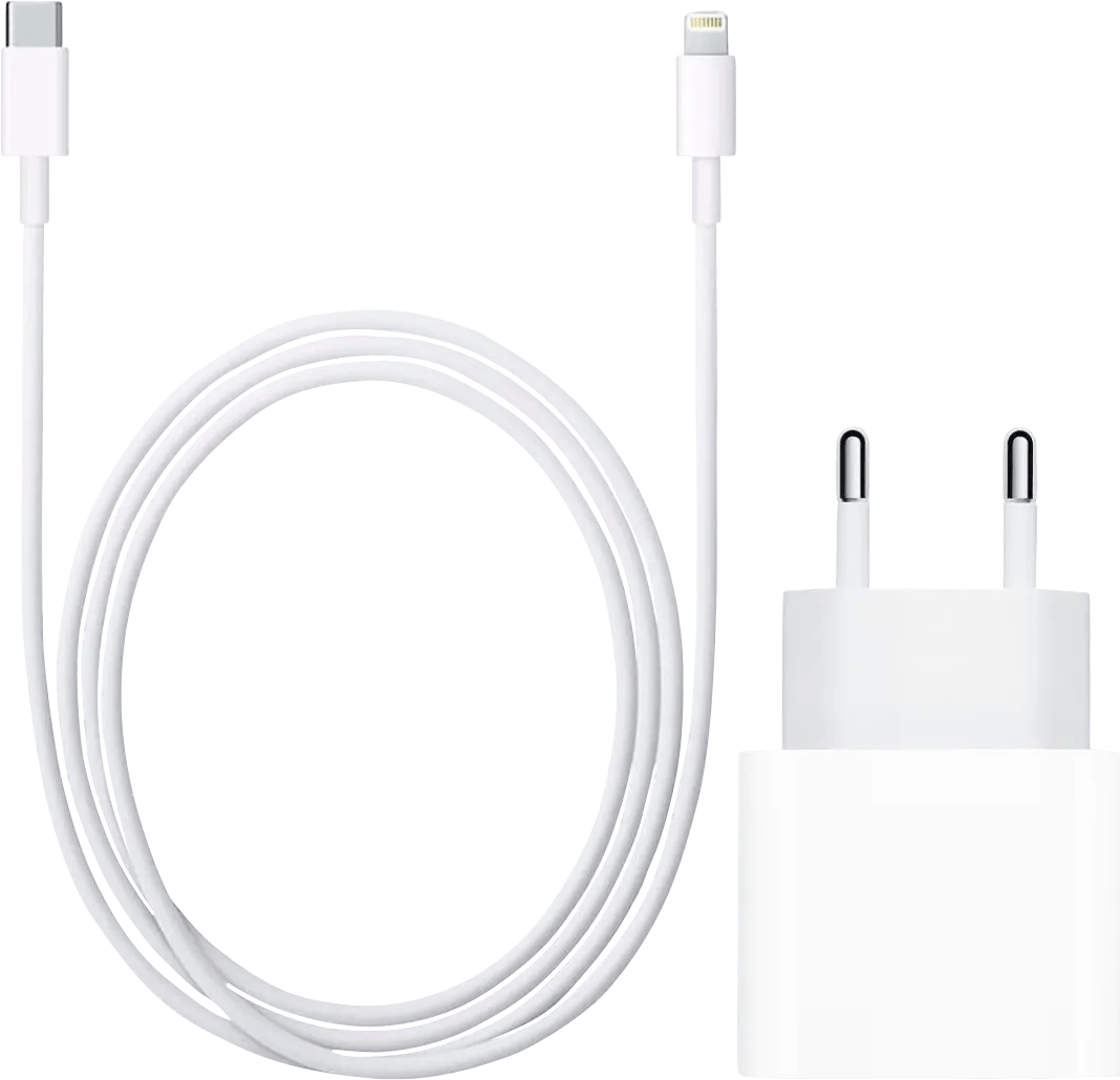 Apple Usb C Oplader 20W + Lightning Kabel 1m Kunststof Wit