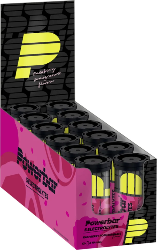 12x PowerBar Electrolyte Tabs Raspberry Pomegranate 10 stuks