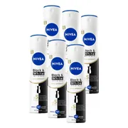 6x NIVEA Deodorant Spray Black & White Silky Smooth 150 ml