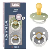 BIBS Glow Fopspeen 6-18 Maanden Sage/Cloud 2ST