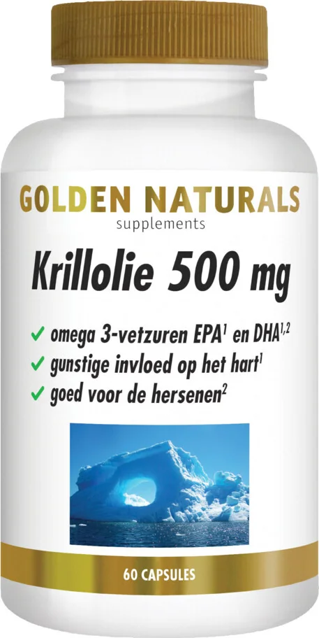 2x Golden Naturals Krillolie 500mg 60 softgels