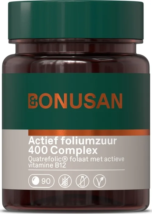 Bonusan Actief foliumzuur 400 Complex Tabletten 90TB