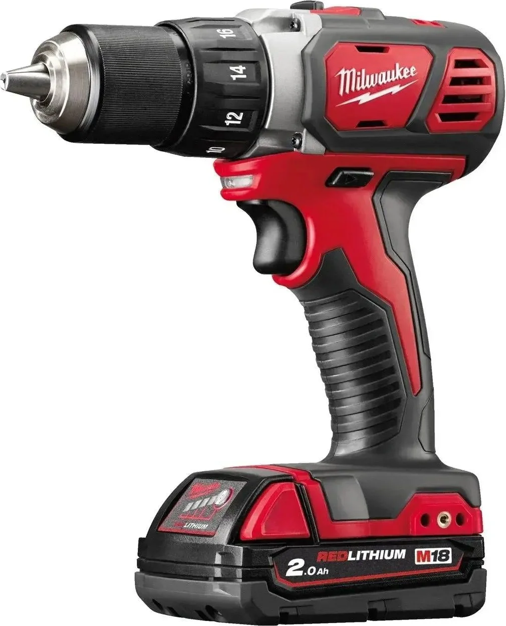 Milwaukee M18 BDD-202C Compacte Accu Schroefboormachine 18V 2.0Ah in koffer - 4933443555