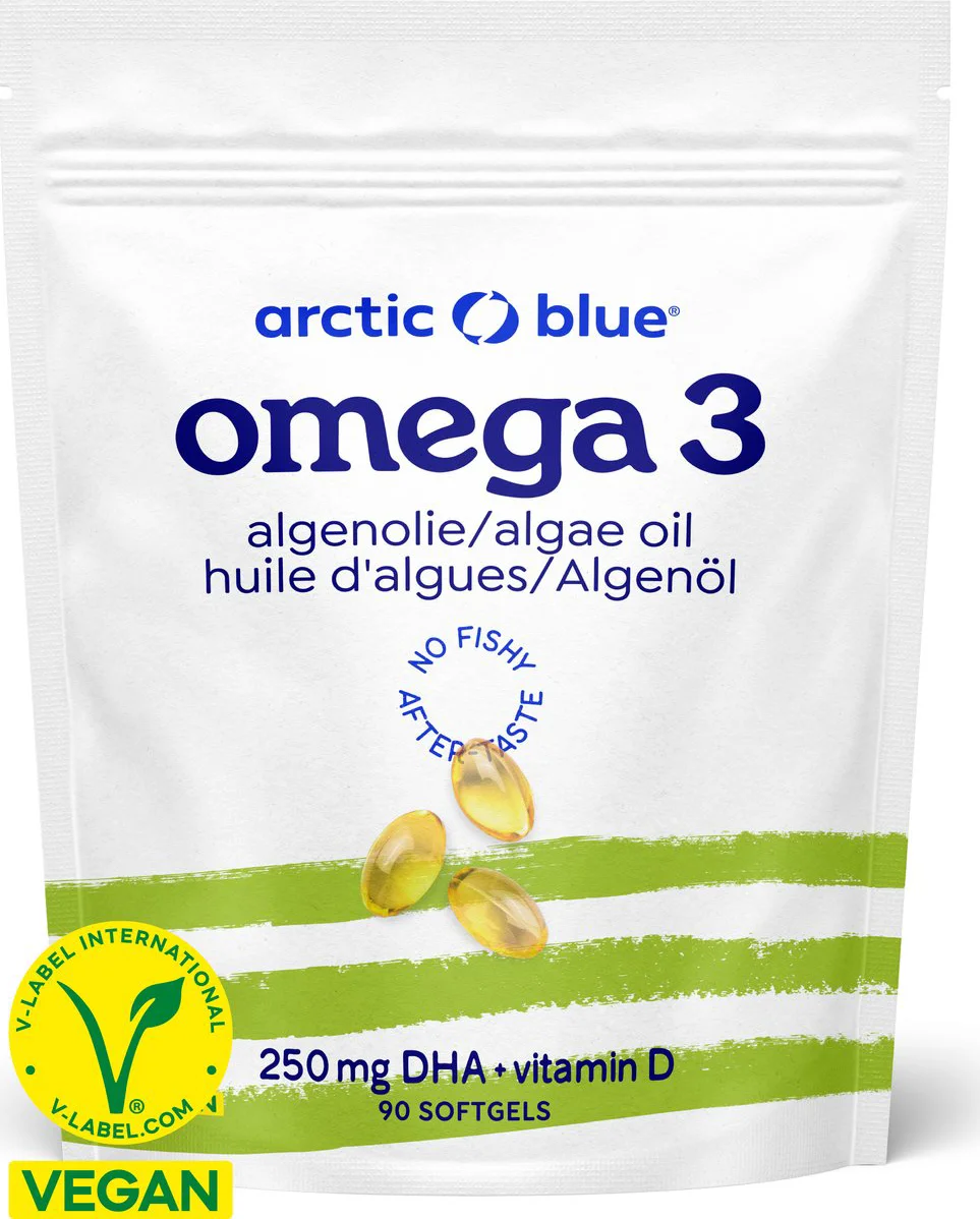 Arctic Blue Omega-3 algenolie DHA Capsules - met vitamine D 90CP
