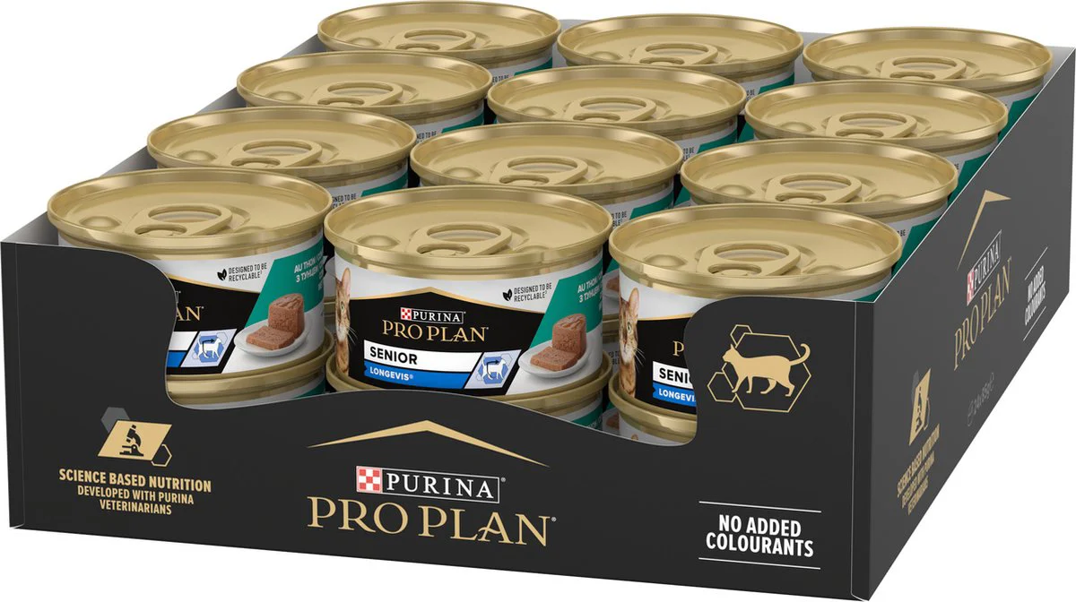 24x Pro Plan Cat Kattenvoer Nat Mousse Adult 7+ Tonijn 85 gr