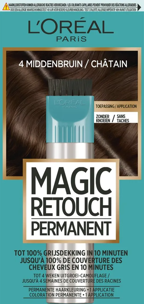 L'Oréal Magic Retouch Permanent 4 Middenbruin 95 gr