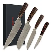 Master Knives 4 Delige koksmessen set - koksmes japans - keukenmessen messenset - japanse messen - Keukenmessen
