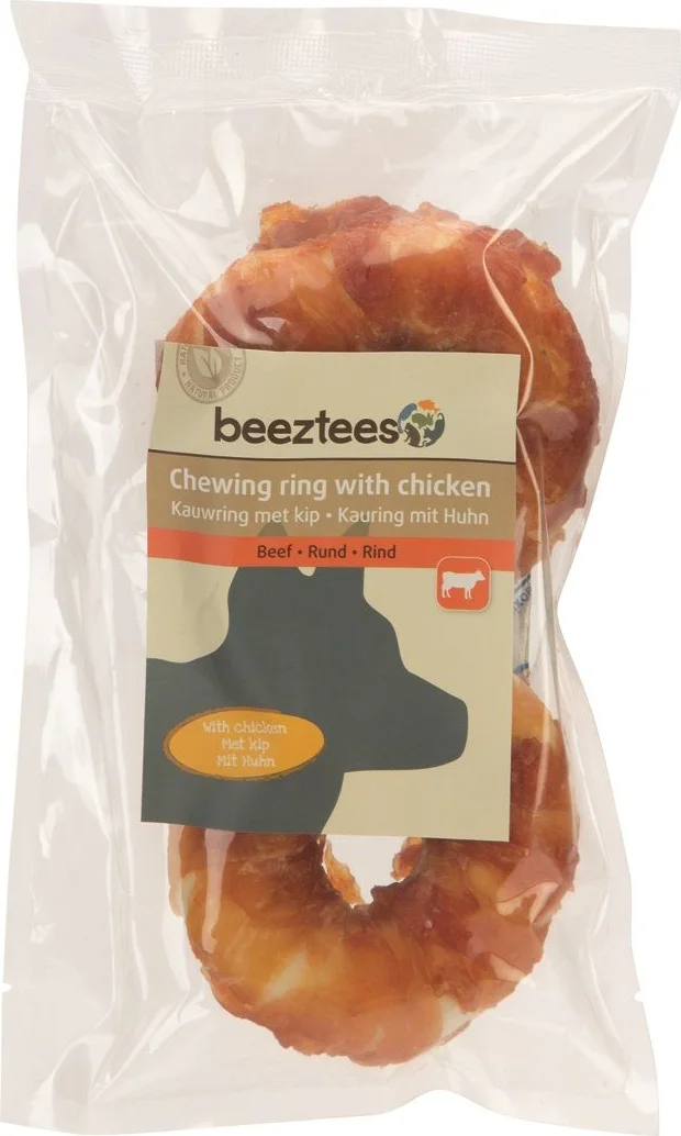 Beeztees Culinair Kauwring / Donut met Kip 2 stuks - 7,5 cm