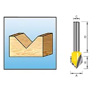 Makita D-10752 V-groeffrees 60° 12,7x15,88mm S8