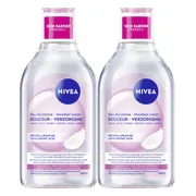 2x NIVEA Caring Micellair Water Droge Huid 400 ml