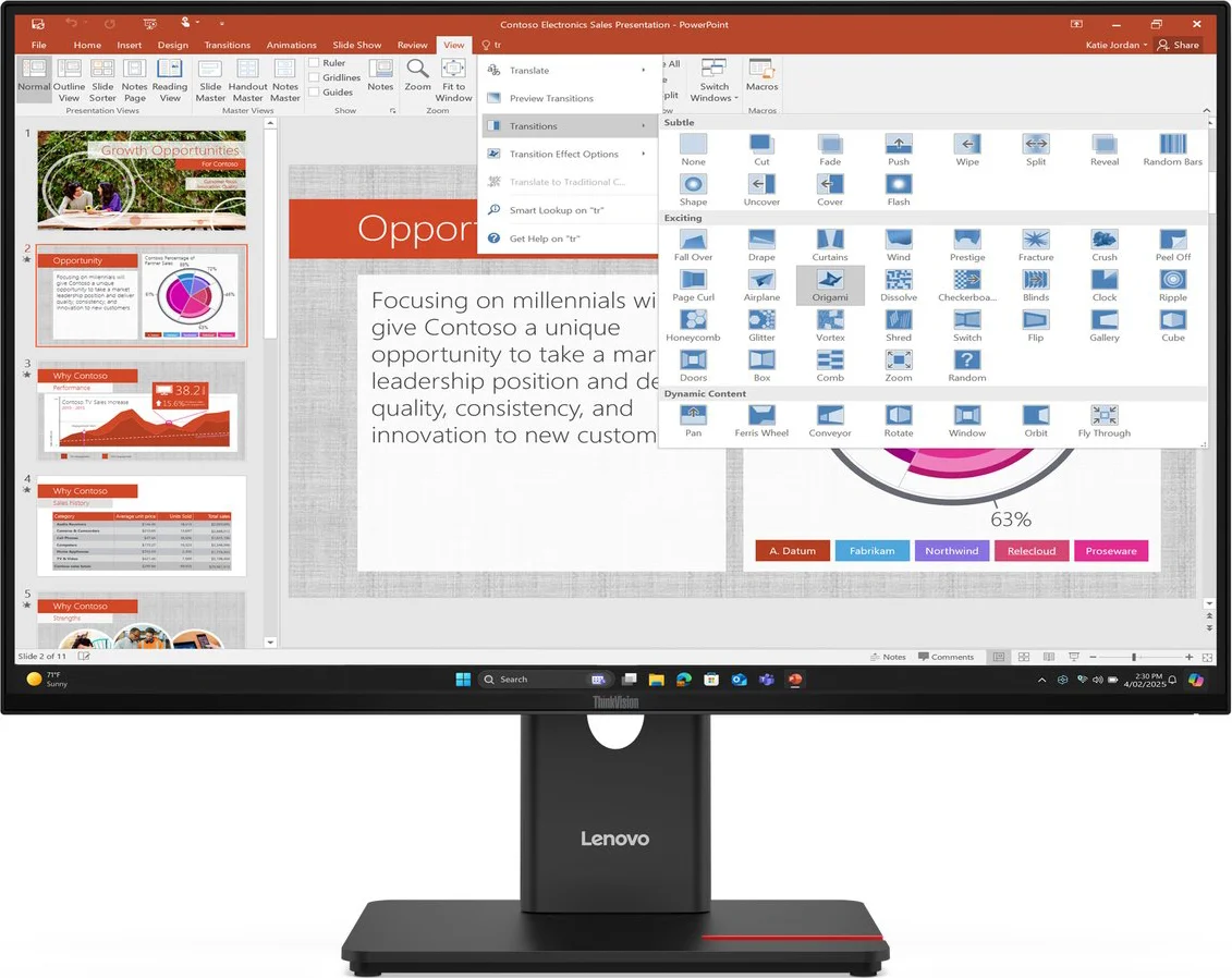 Lenovo ThinkVision T27-40 + MC60 Webcam