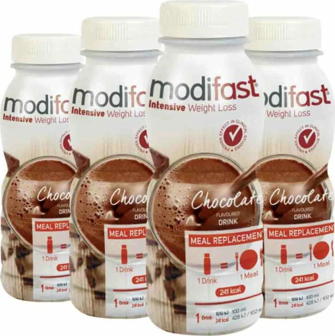 4x Modifast Intensive Drink Chocolade 236 ml