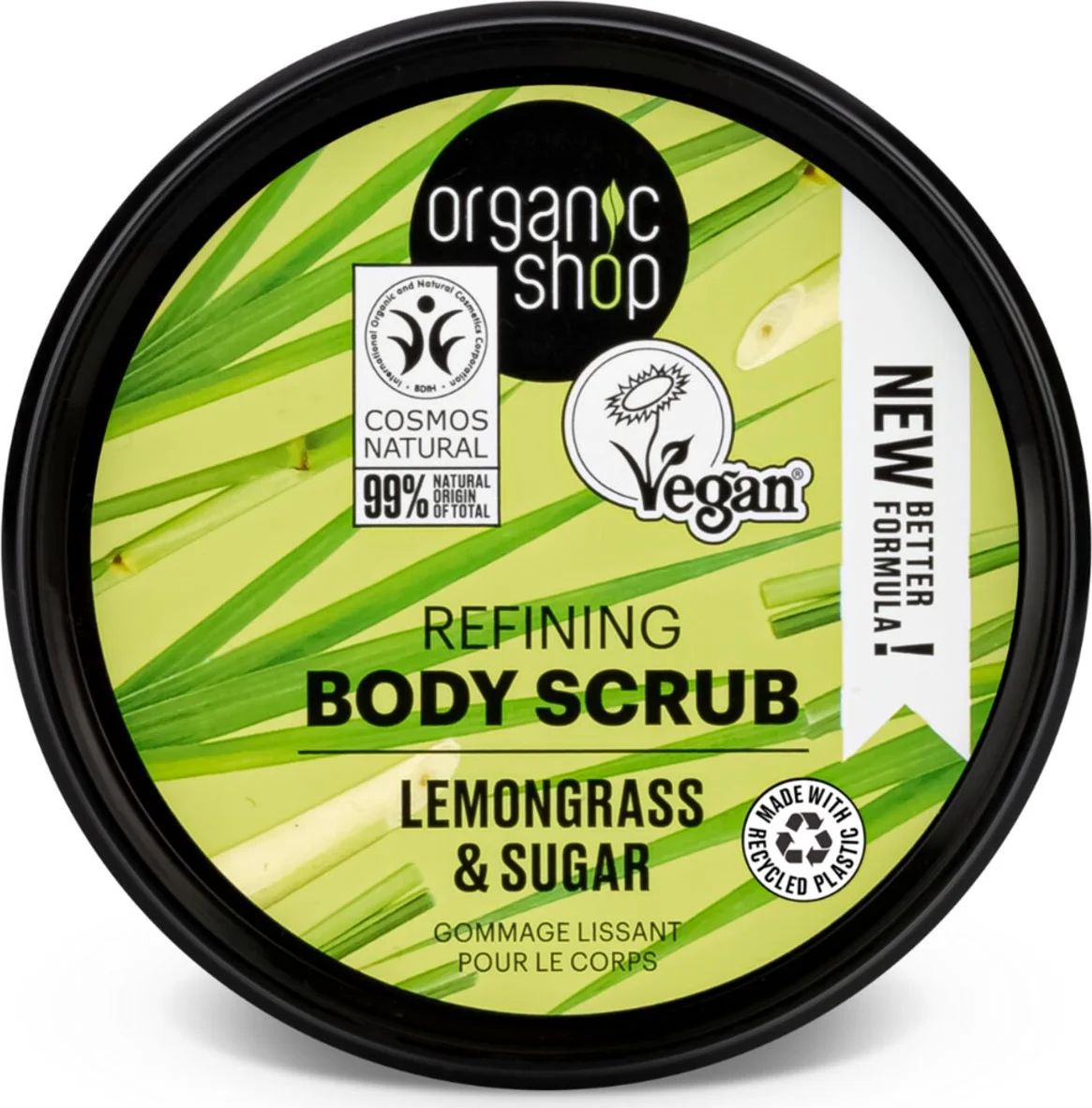 3x Organic Shop Body Scrub Lemongrass 250 ml