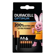 3x Duracell Alkaline Batterijen Optimum Promo AA 6 stuks