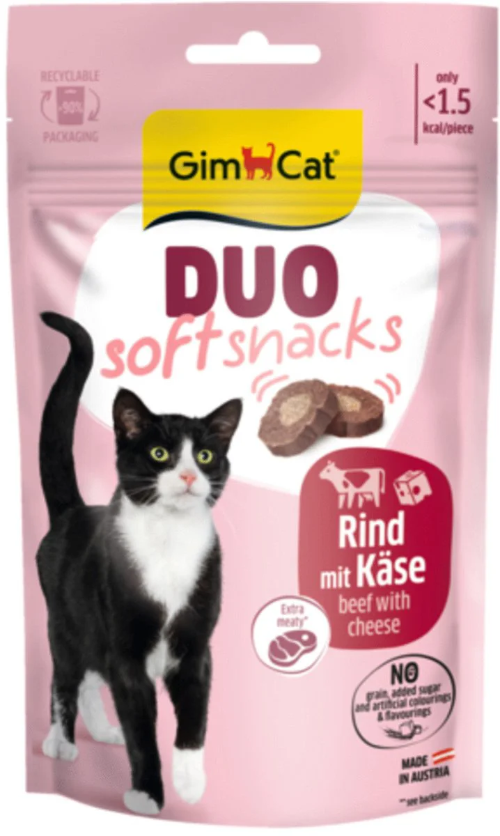 GimCat Duo Kattensnack Rund & Kaas 50 gr