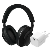 Bowers & Wilkins Px7 S2e Zwart + BlueBuilt Power Delivery Oplader met Usb C Poort 20W Wit