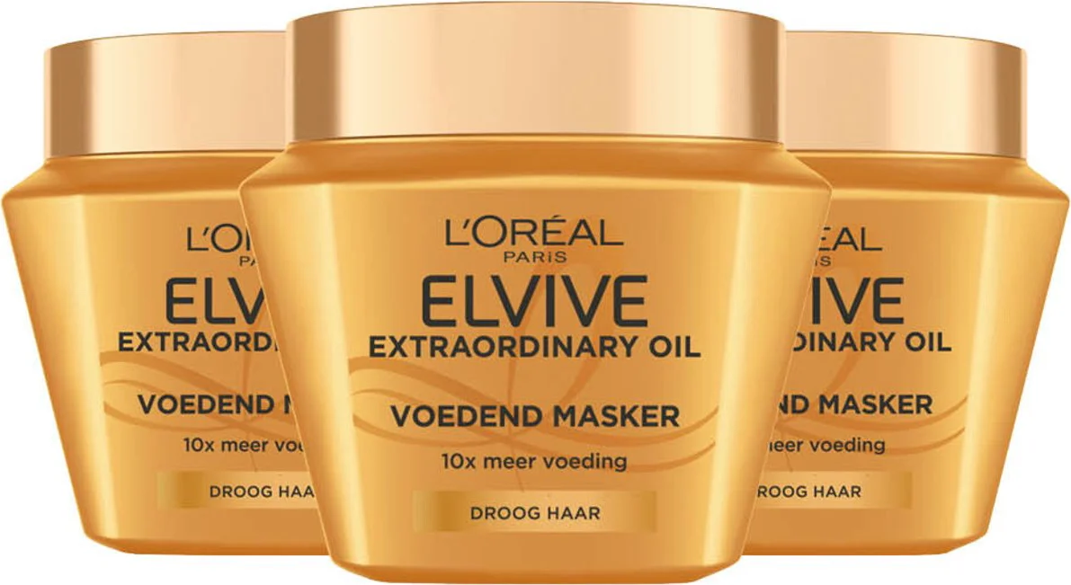 3x L'Oréal Extra Ordinary Oil Hair Mask 300 ml