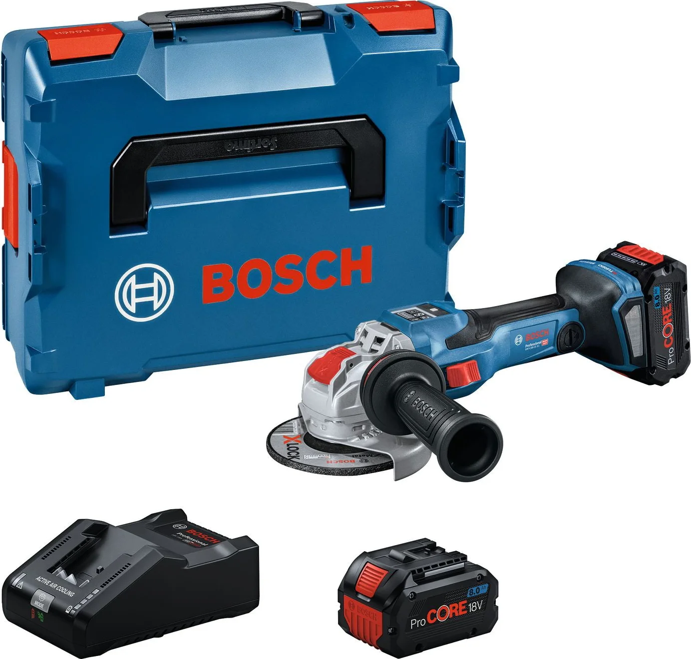 Bosch Professional GWX 18V-15 SC Accu Haakse Slijper 125mm 18V 8,0Ah BITURBO in L-Boxx - 06019H6501