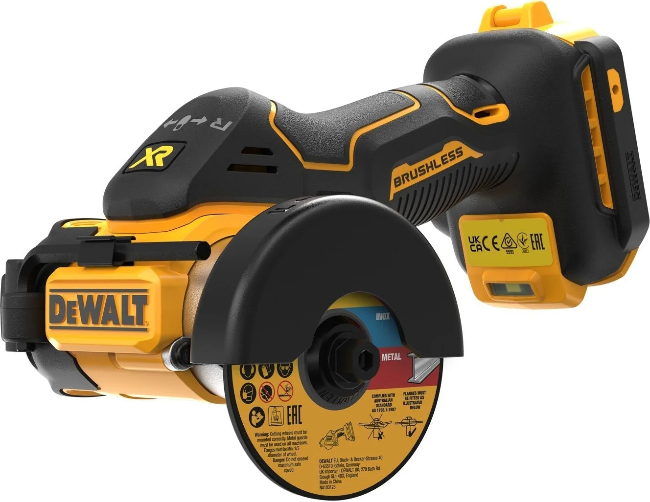 DeWALT DCS438N Accu slijpmachine 76mm 18V XR Basic Body