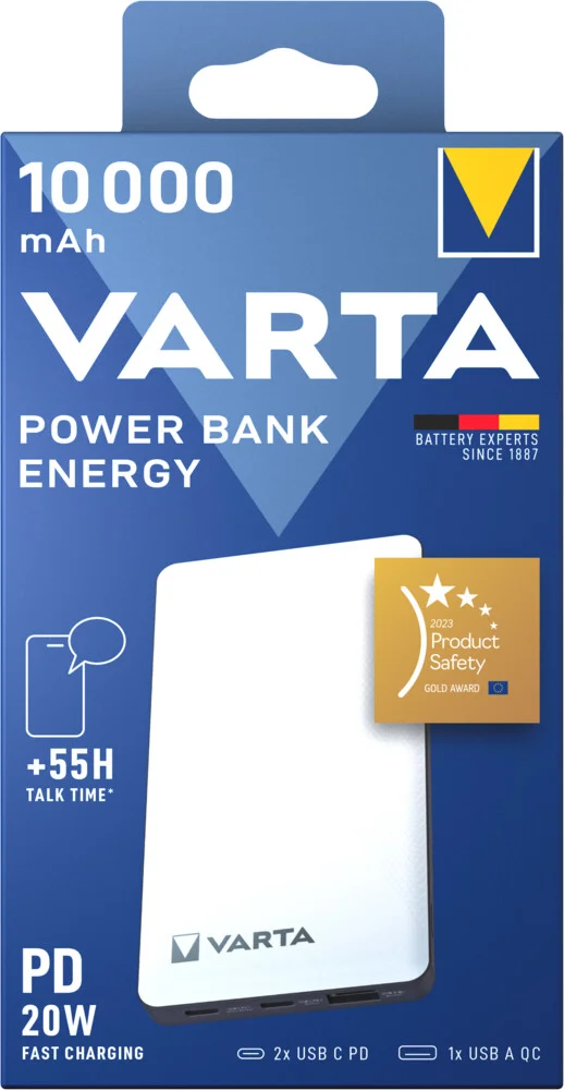 2x Varta Power Bank Energy 10000 mAh Box 1 stuk