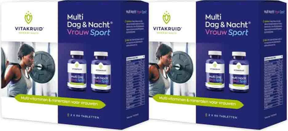 2x Vitakruid Multi Dag & Nacht Vrouw Sport 180 tabletten