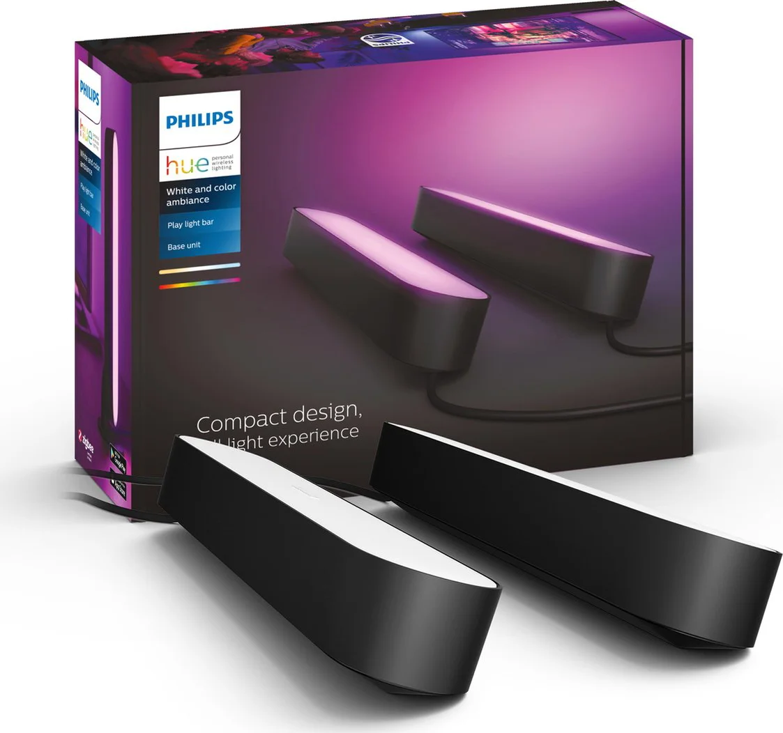 Philips Hue Play Lichtbalk White and Color Zwart 2-pack