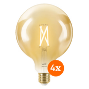 WiZ Smart Filament lamp Globe XL 4-pack - Warm tot Koelwit Licht - E27