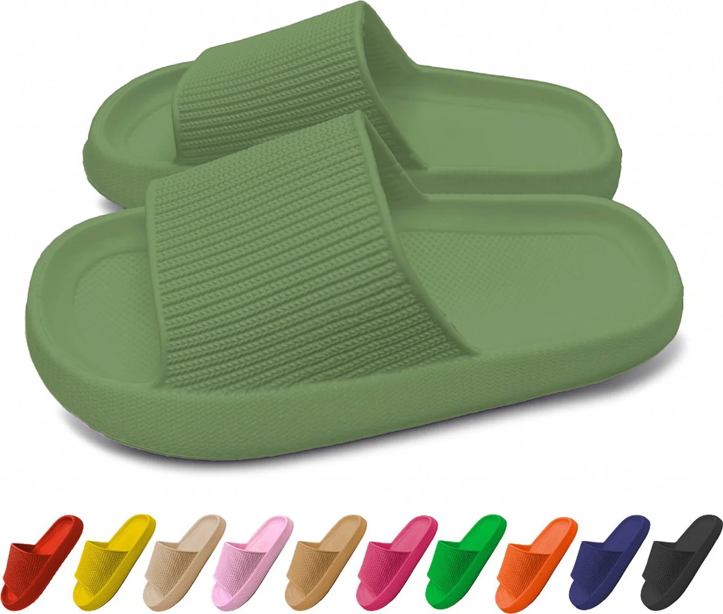 Lucovitaal Badslippers Groen 37-38 2PR