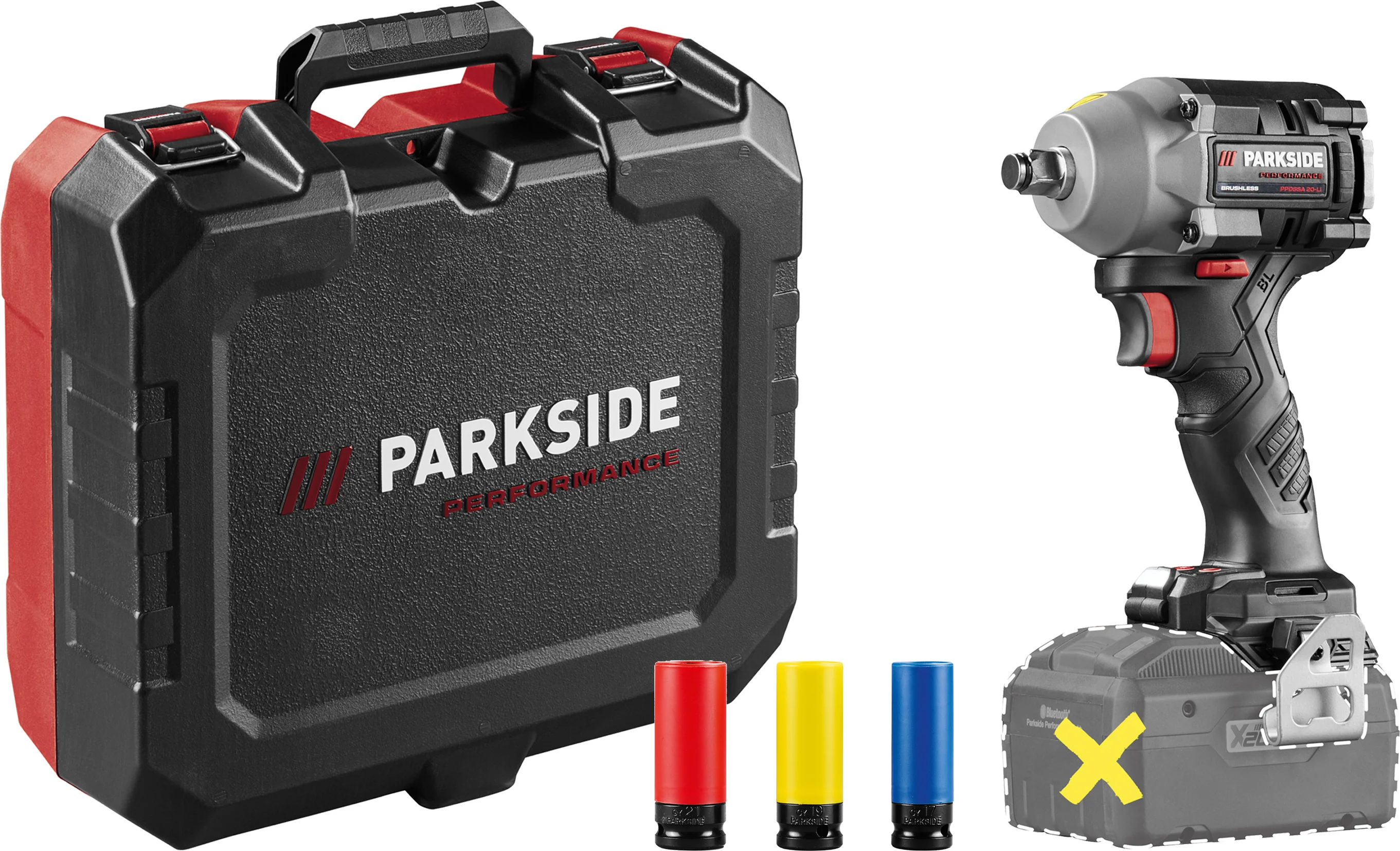 PARKSIDE PERFORMANCE Accu-slagmoersleutel 20 V zonder accu en lader