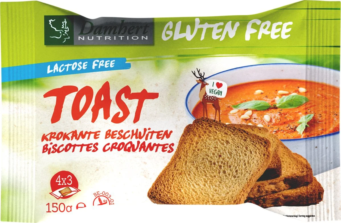 Damhert Gluten Free Lactose Free Toast 150GR