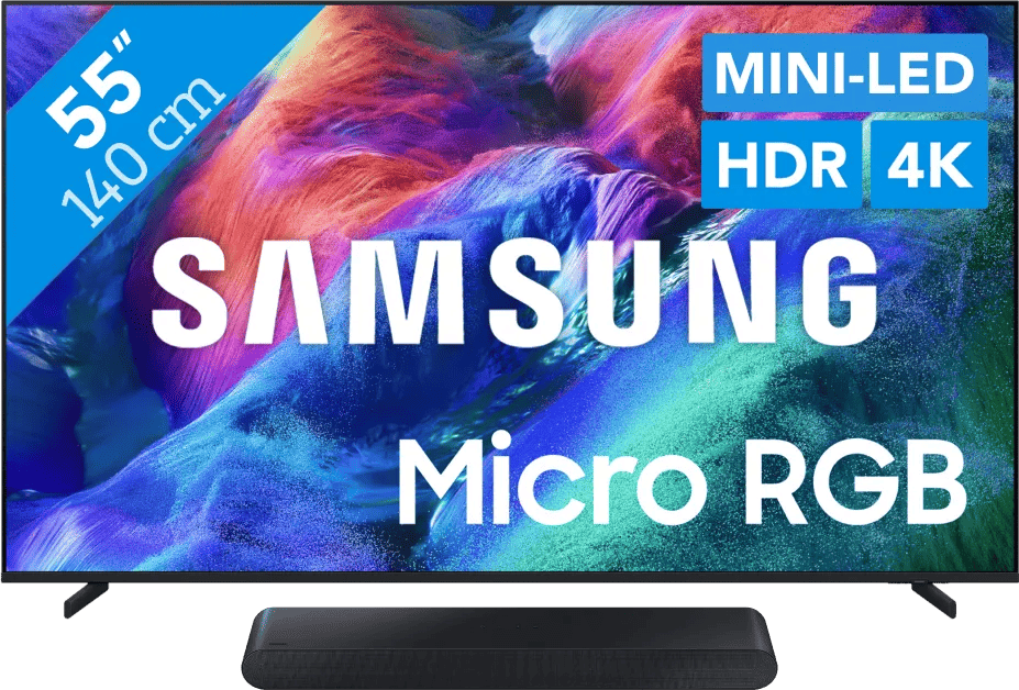 Samsung Micro RGB 55" R85H (2026) + Samsung HW-S60D Zwart (2024)