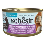 12x Schesir Complements Kat Blik Saus Makreel & Sardines met Pijlinktvis 70 gr