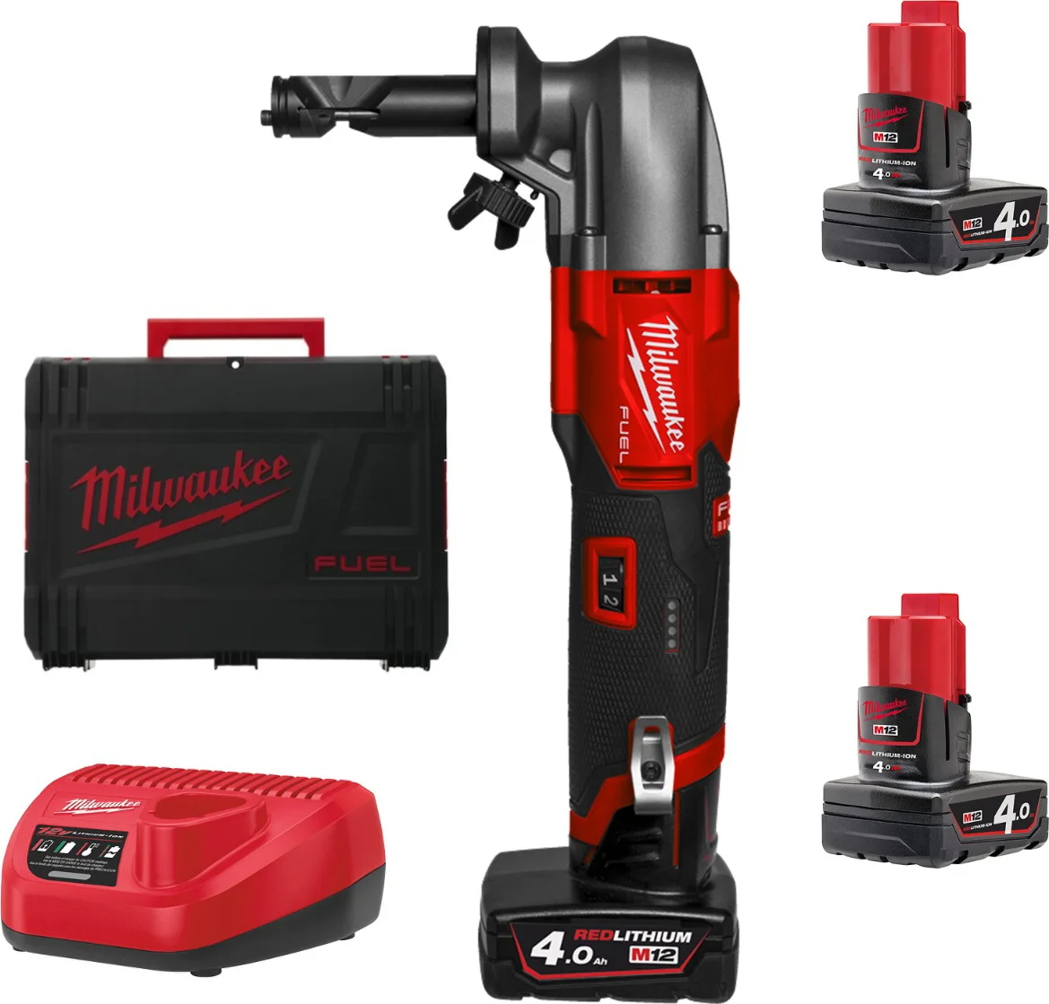 Milwaukee M12 FUEL™ FNB16-402X Accu knabbelschaar 1,6mm 12V 4.0Ah in HD-Box - 4933479619