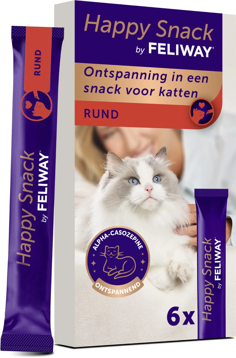 Feliway Happy Snack Kat Rund 6x15 gr