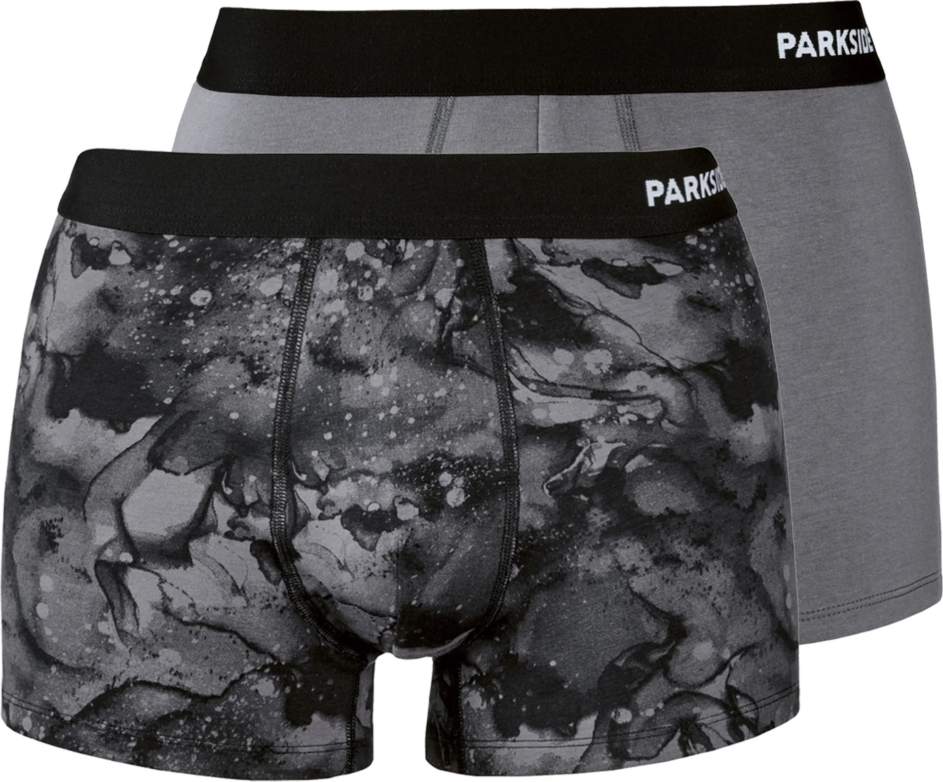 PARKSIDE Set van 2 heren boxers (Grijs, M)