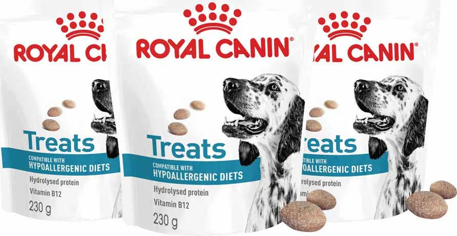 3x Royal Canin Hondensnack Hypoallergenic Treats 230 gr