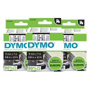 DYMO D1 9mm x 7m Zwart Wit Labels 3-pack
